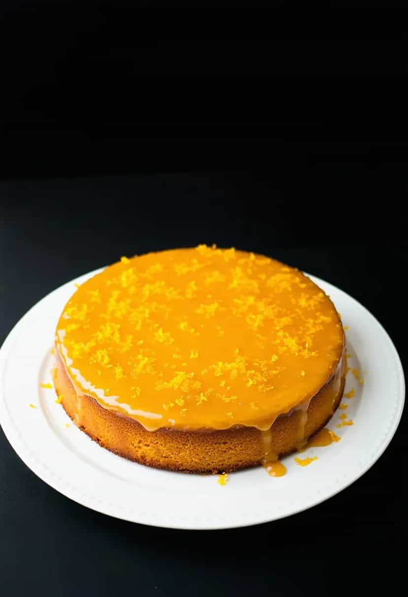 Foto deliciosa de Bolo de Laranja Simples pronta para servir - Lanches de Padaria