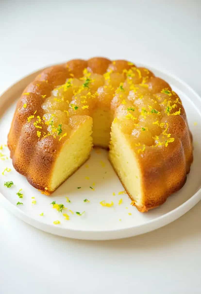 Foto deliciosa de Bolo de Limão de Microondas pronta para servir - No Micro-ondas