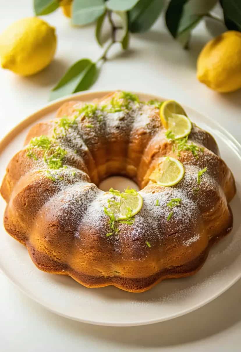 Foto deliciosa de Bolo de Limão Sem Glúten na AirFryer pronta para servir - Sem Glúten