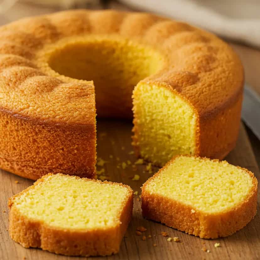 Foto deliciosa de Bolo de Milharina Simples e Fofinho (Liquidificador) pronta para servir - Bolos & Cupcakes