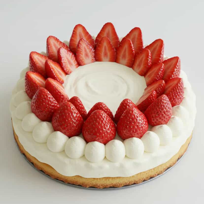 Foto deliciosa de Bolo de morango com chantilly pronta para servir - Bolos & Cupcakes