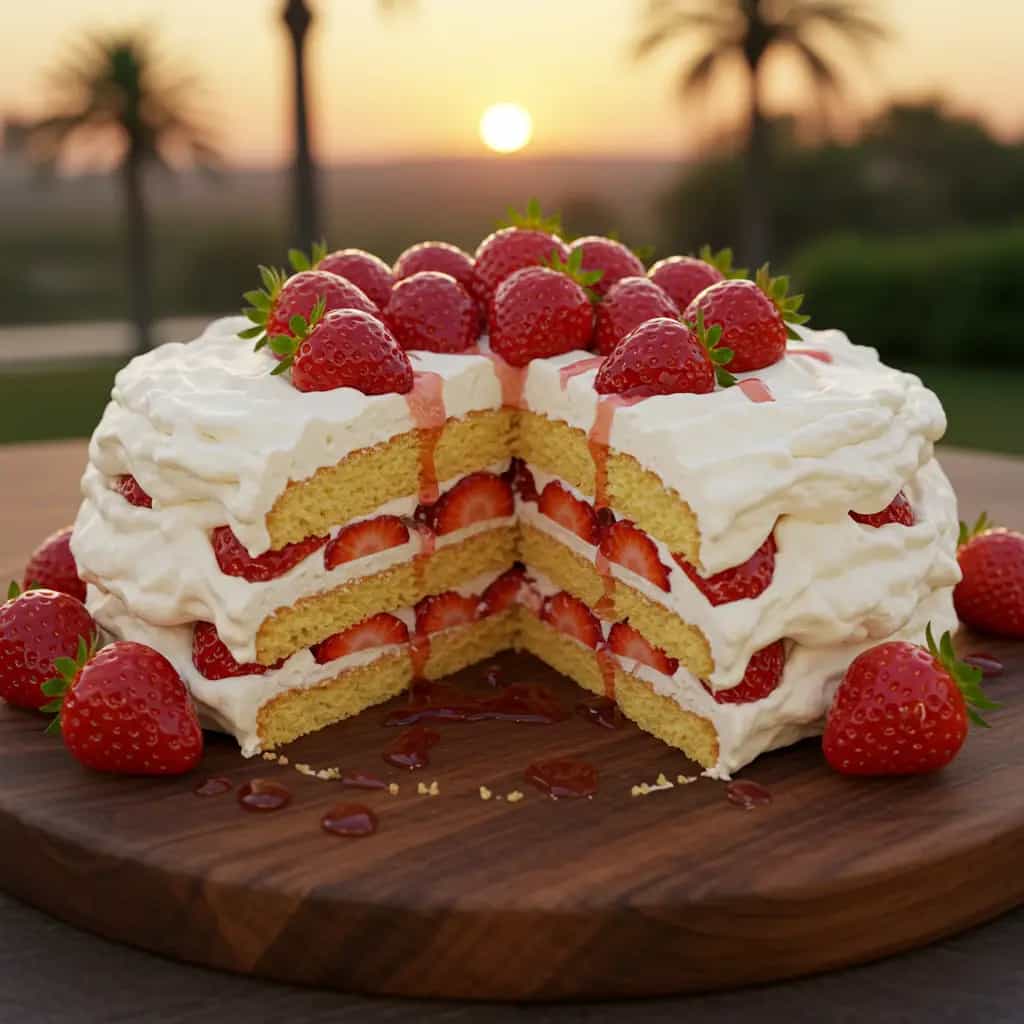 Bolo de Morango com Creme Chantilly