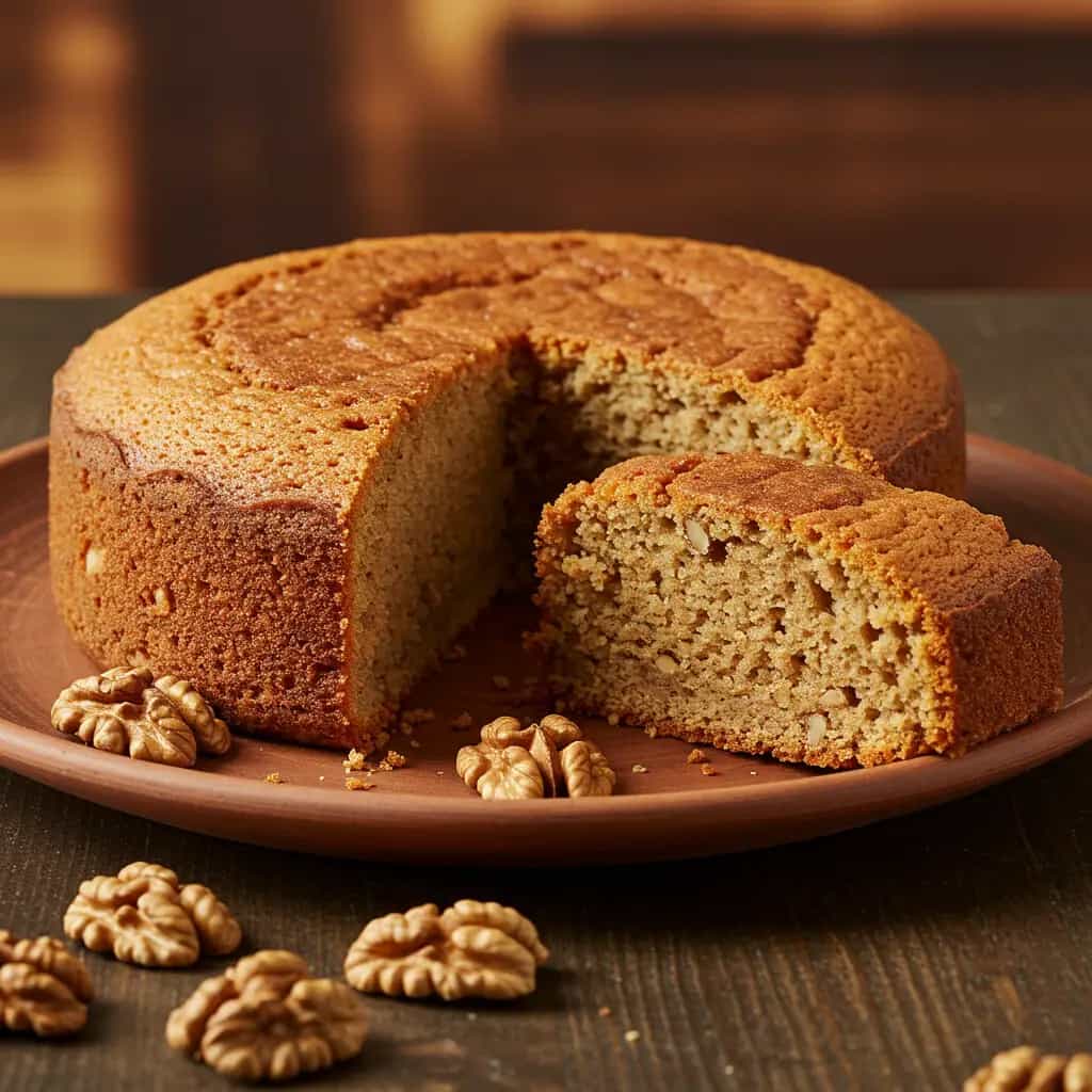 Bolo de Nozes com Leite Condensado