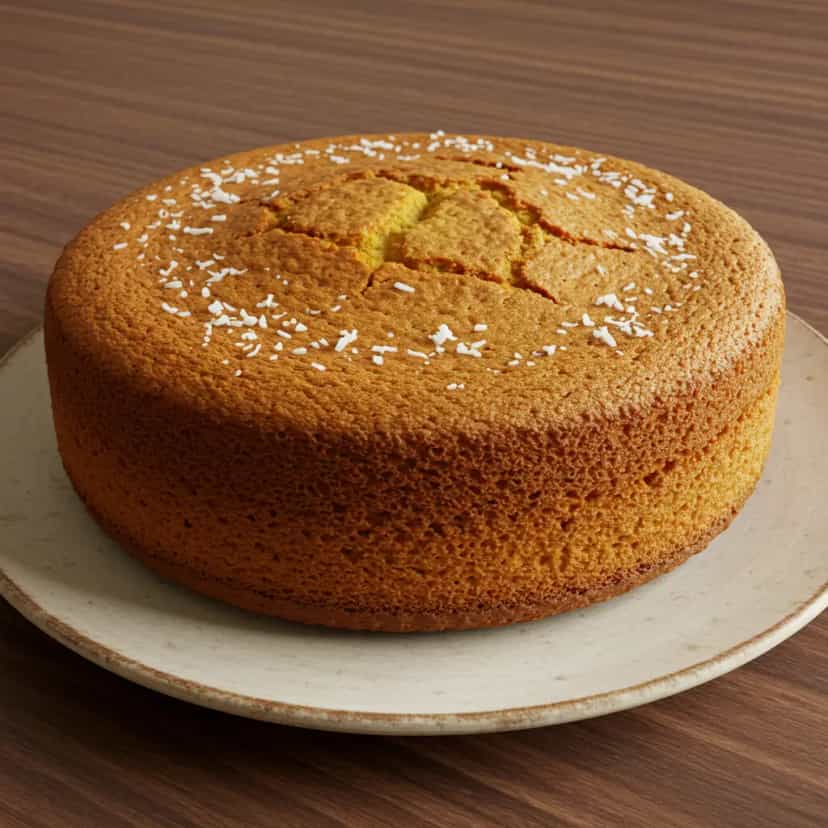 Foto deliciosa de Bolo de Queijo e Coco Caseiro (Sem Liquidificador) pronta para servir - Bolos & Cupcakes