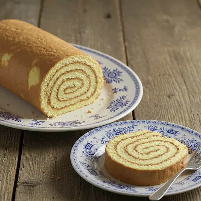 Foto deliciosa de Bolo de Rolo Tradicional pronta para servir - Bolos & Cupcakes