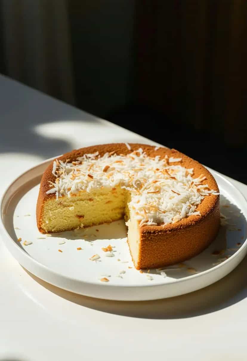 Foto deliciosa de Bolo de Tapioca Low Carb pronta para servir - Low Carb