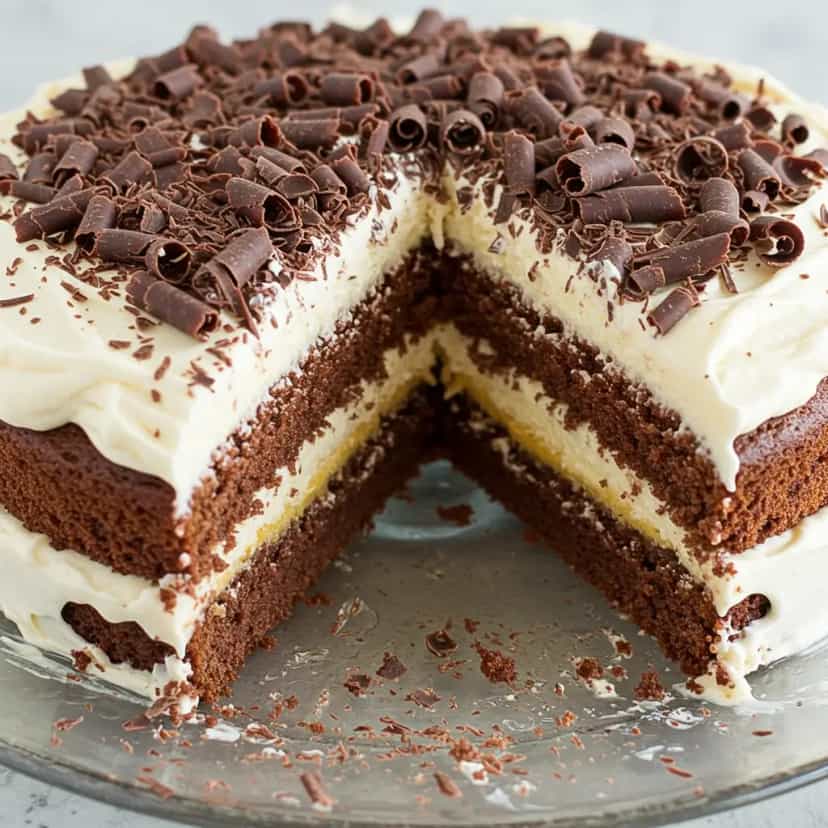 Foto deliciosa de Bolo Dois Amores pronta para servir - Bolos & Cupcakes