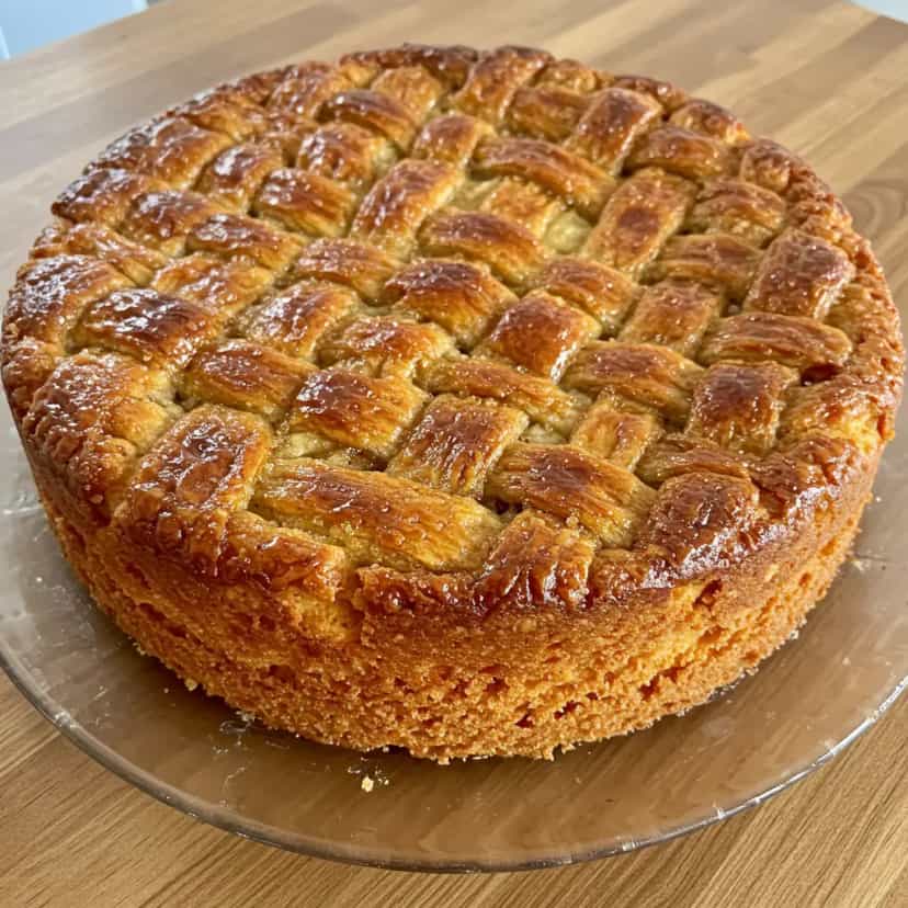 Foto deliciosa de Bolo fofo com cobertura de banana caramelada pronta para servir - Bolos & Cupcakes