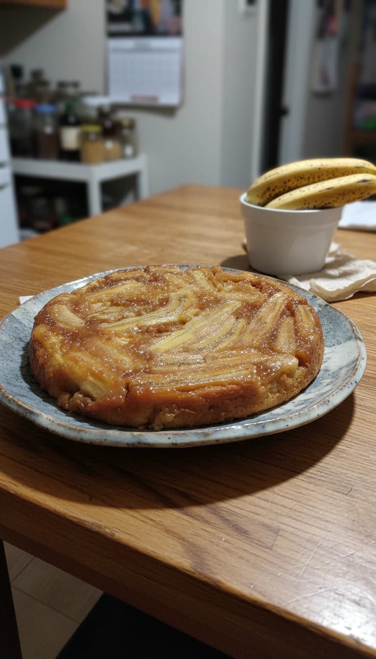 Bolo Invertido de Banana Caramelizada