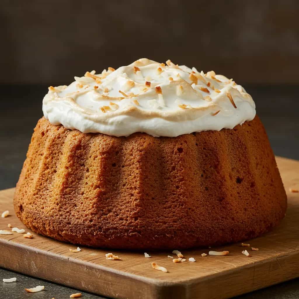 Bolo Molhado de Coco com Marshmallow