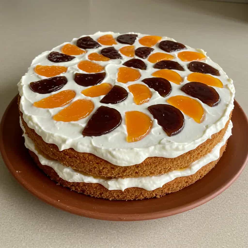 Bolo Mousse de Laranja com Recheio Cremoso