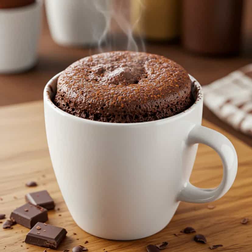 Foto deliciosa de Bolo na caneca fácil pronta para servir - No Micro-ondas