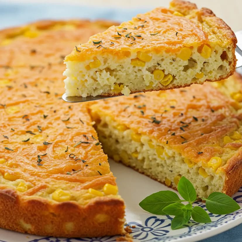 Bolo Salgado de Milho e Creme de Cebola