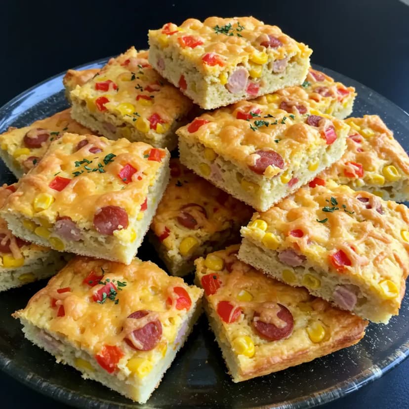 Bolo Salgado de Salsicha e Milho Verde