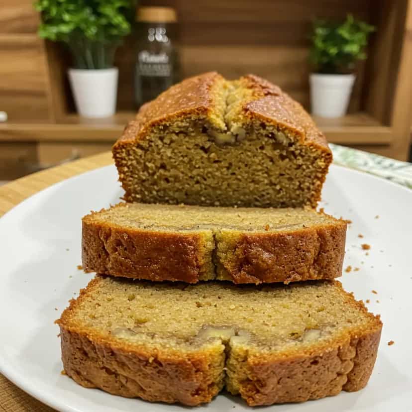 Foto deliciosa de Bolo saudável de banana pronta para servir - Outras Receitas