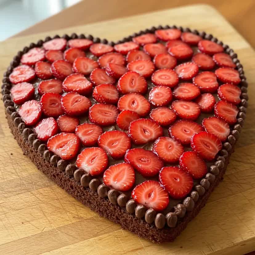 Foto deliciosa de Bolo Trufado de Morangos com Nozes pronta para servir - Bolos & Cupcakes