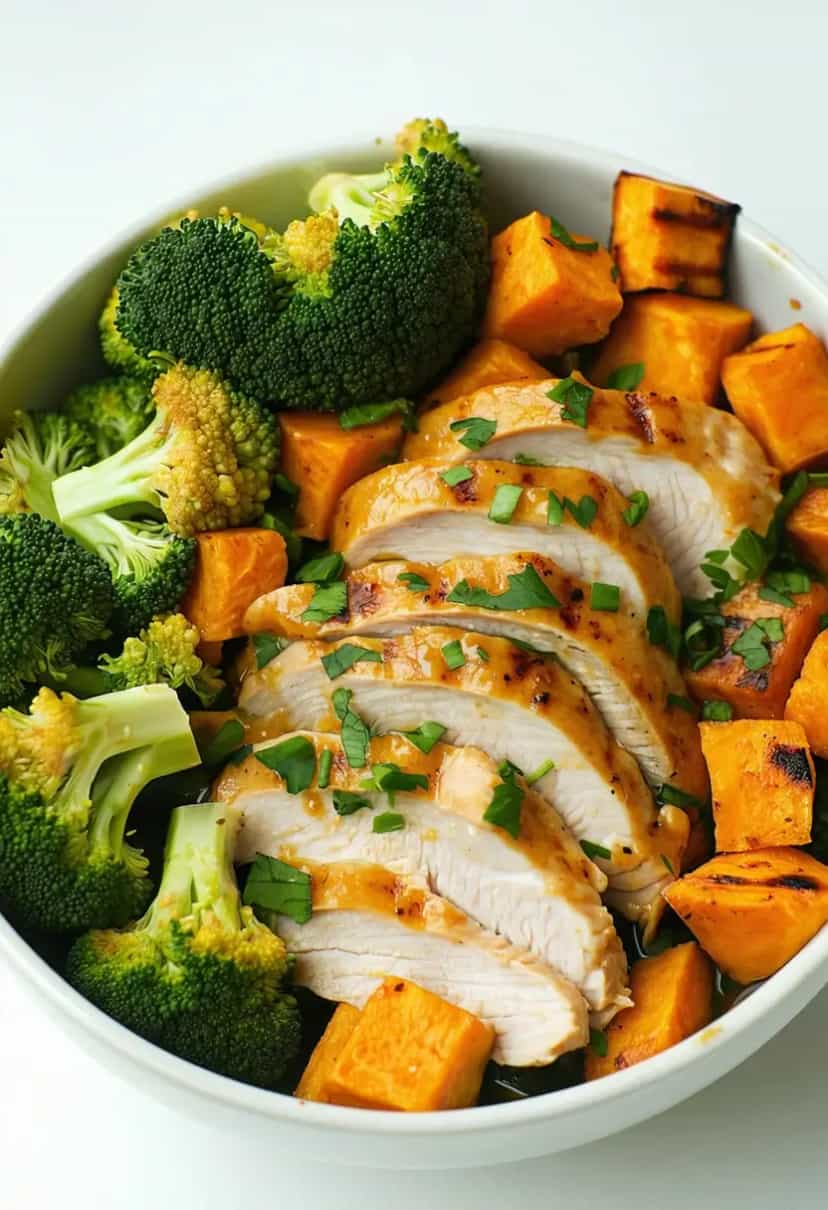 Foto deliciosa de Bowl Proteico de Batata Doce e Frango pronta para servir - Bowls & Noodles
