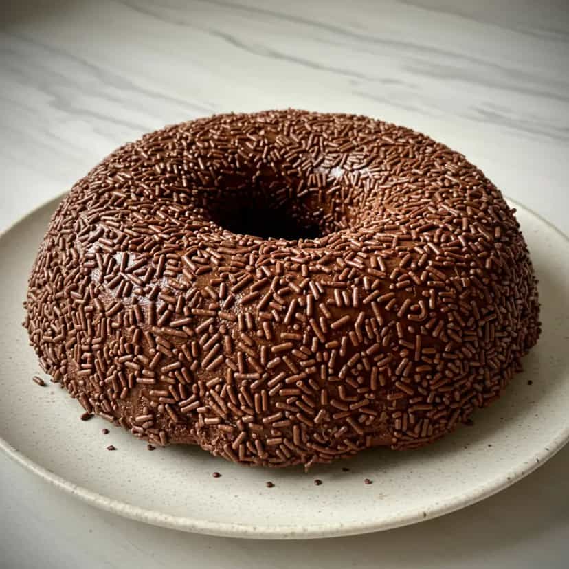 Foto deliciosa de Brigadeirão de Microondas pronta para servir - Pudins & Cremes
