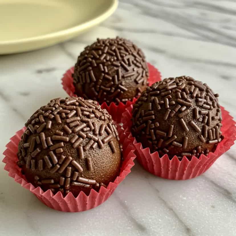 Foto deliciosa de Brigadeiro Tradicional de Leite Condensado pronta para servir - Outras Receitas