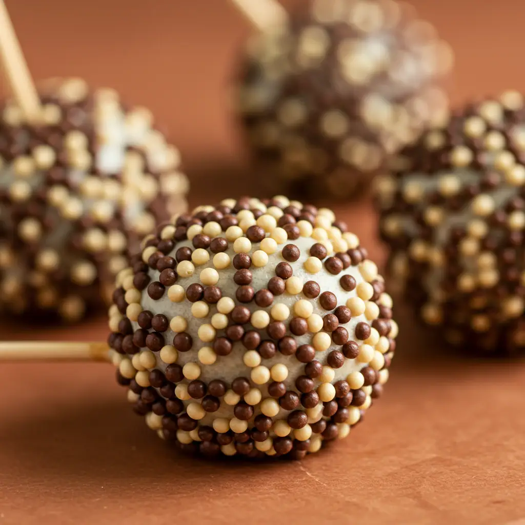 Brigadeiros de Bolo de Chocolate no Palito