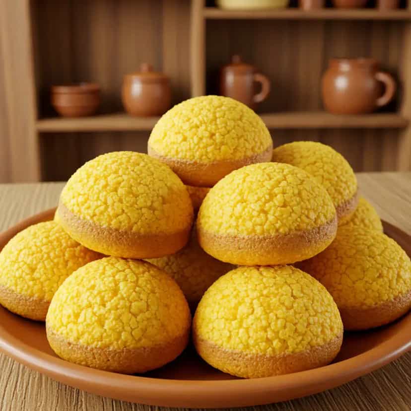 Foto deliciosa de Broa de fubá pronta para servir - Snacks Assados