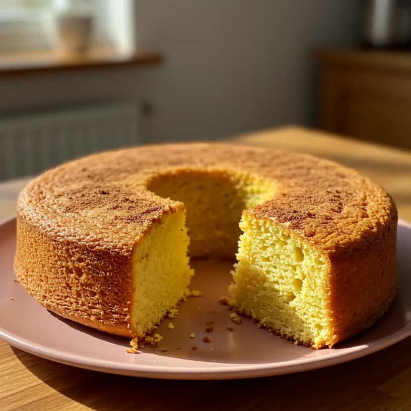 Foto deliciosa de Broa de Fubá com Creme de Leite pronta para servir - Lanches de Padaria