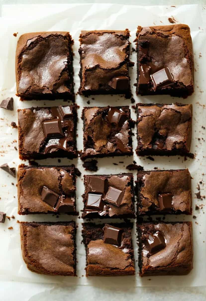 Foto deliciosa de Brownie de Farinha de Arroz pronta para servir - Brownies & Cookies