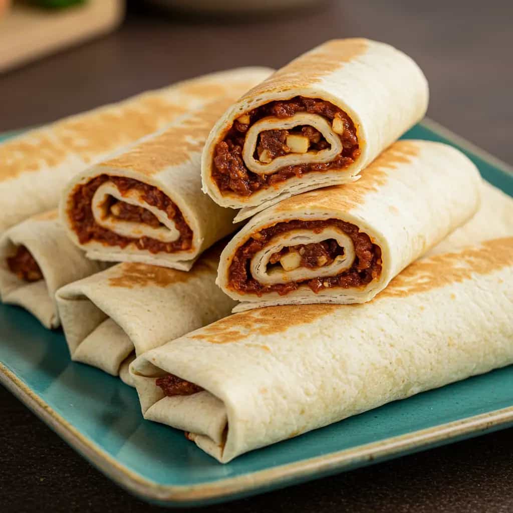 Burritos de Patinho com Feijão Preto