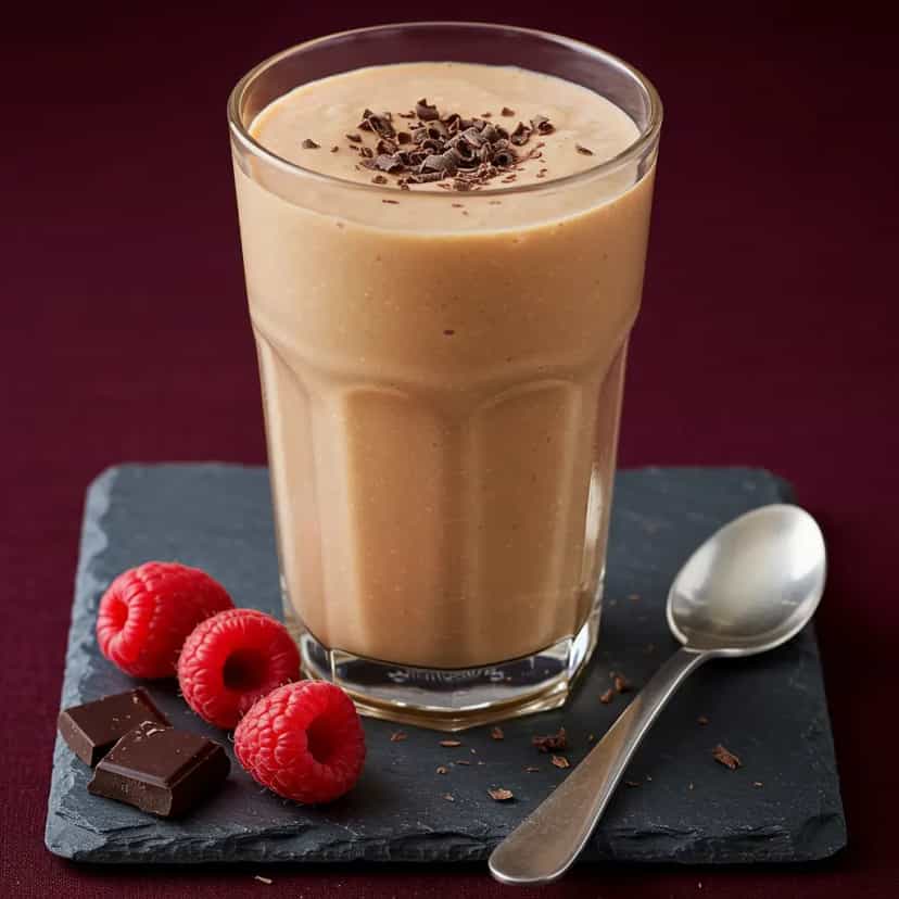 Foto deliciosa de Café Gelado com Framboesa e Chocolate: Refrescante e Delicioso pronta para servir - Outras Receitas