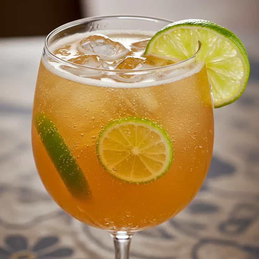 Foto deliciosa de Caipirinha de Cerveja com Limão e Vodka pronta para servir - Coquetéis