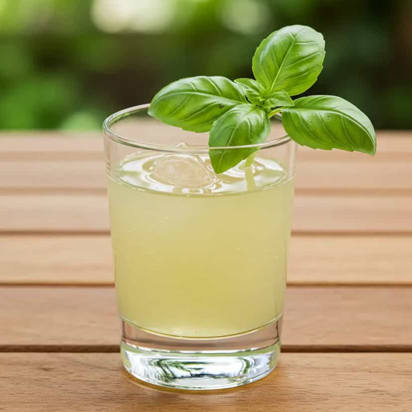 Foto deliciosa de Caipirinha de Limão e Manjericão com Vodka pronta para servir - Coquetéis