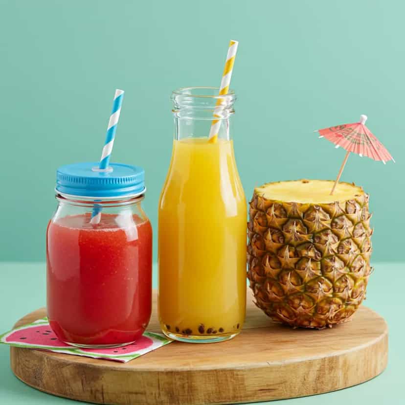 Foto deliciosa de Caipirinha de Maracujá Tropical pronta para servir - Coquetéis