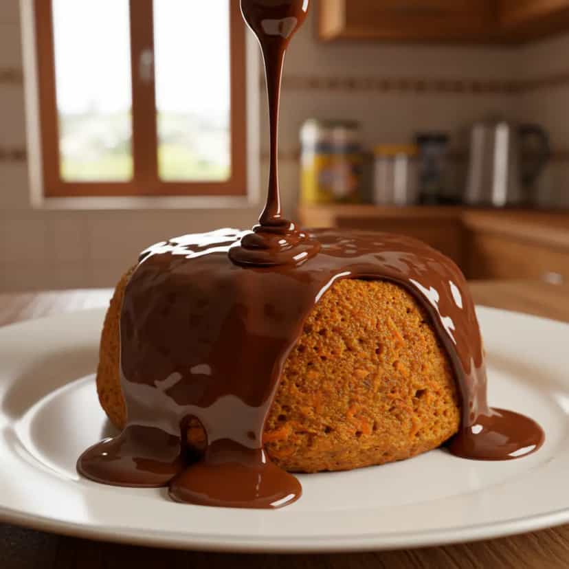 Foto deliciosa de Calda de chocolate para bolo de cenoura pronta para servir - Outras Receitas