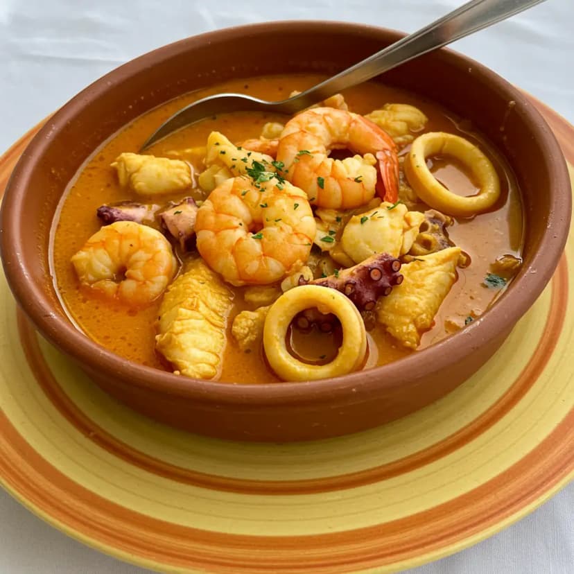 Calda de Frutos do Mar com Farinha de Mandioca