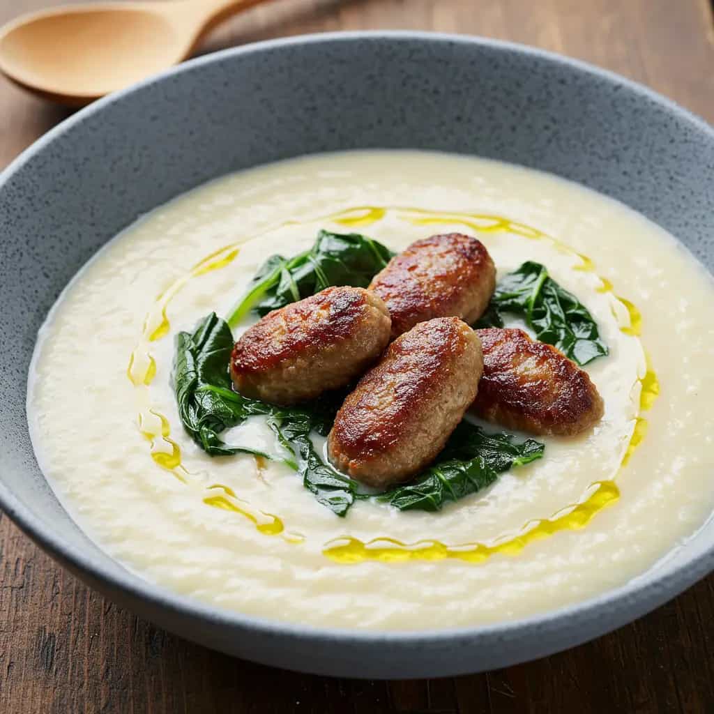 Caldo Verde Cremoso com Calabresa