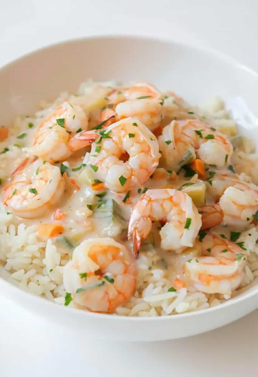 Foto deliciosa de Camarão com Cream Cheese no Bowl pronta para servir - Bowls & Noodles