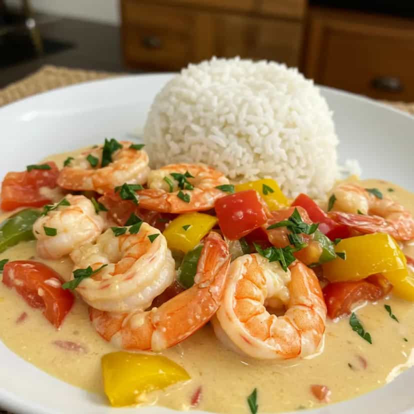 Foto deliciosa de Camarão internacional (receita original do Restaurante Coco Bambu) pronta para servir - Peixes & Frutos do Mar