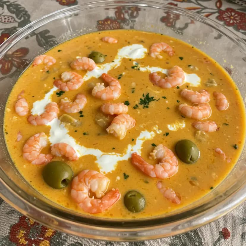 Camarões ao Creme de Chuchu