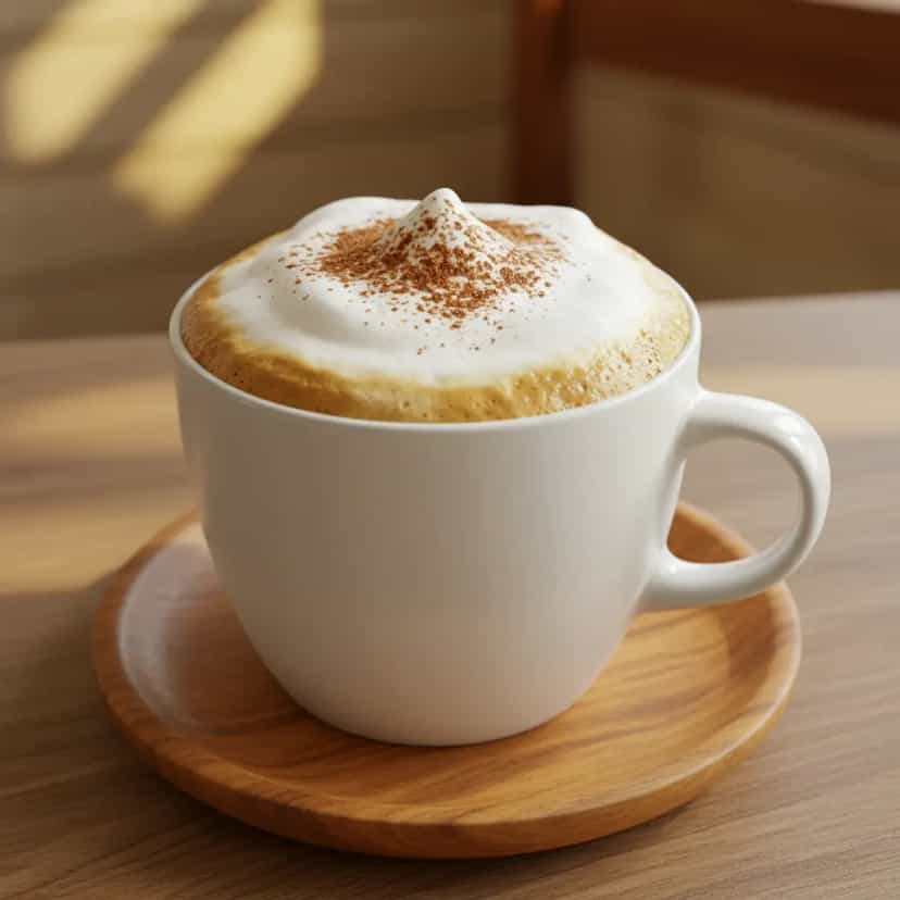 Foto deliciosa de Capuccino caseiro pronta para servir - Bebidas Quentes
