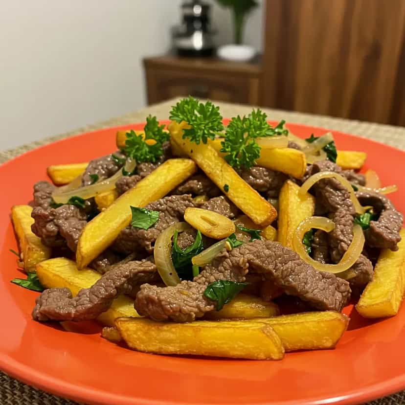 Foto deliciosa de Carne com batata Imperial tipo China in Box pronta para servir - Carnes & Frango