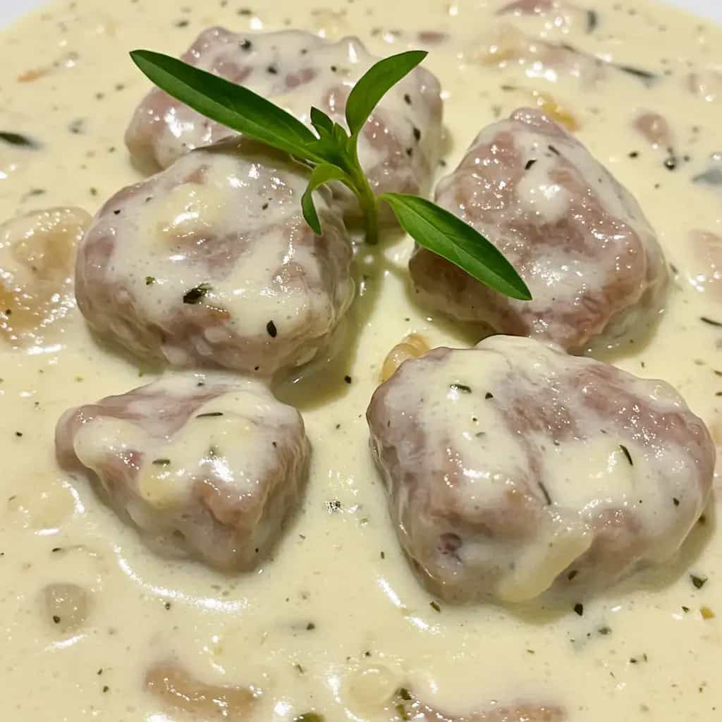 Carne Cremosa com Creme de Leite