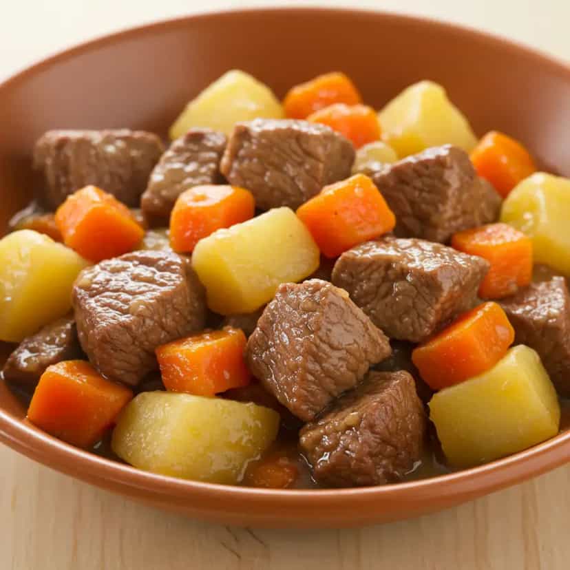 Foto deliciosa de Carne de Acém com Batatas pronta para servir - Carnes & Frango