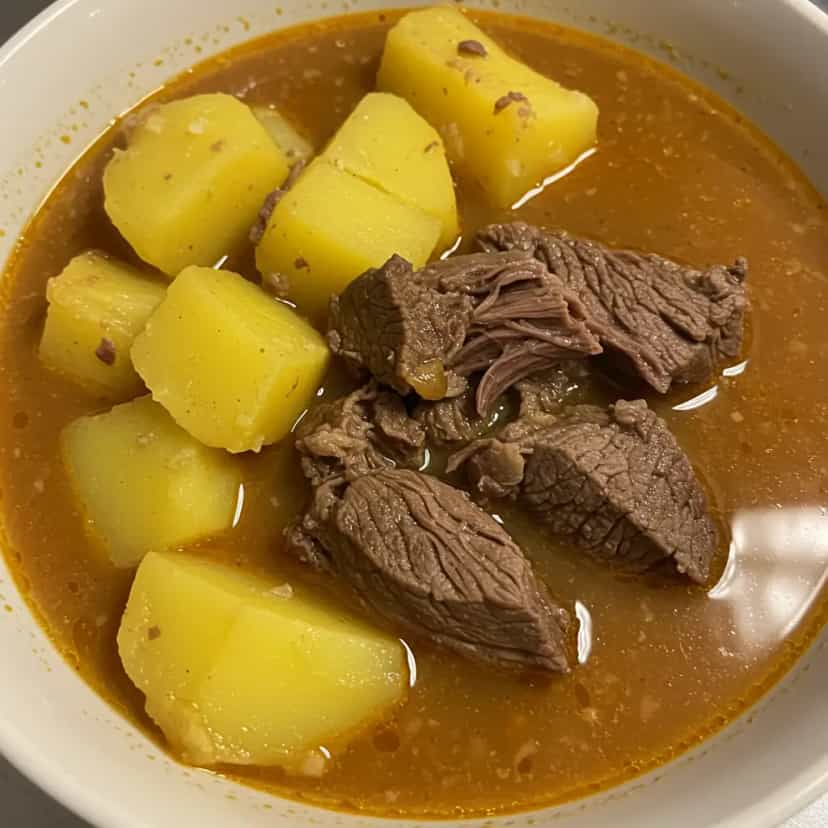 Foto deliciosa de Carne de panela com batata pronta para servir - Carnes & Frango