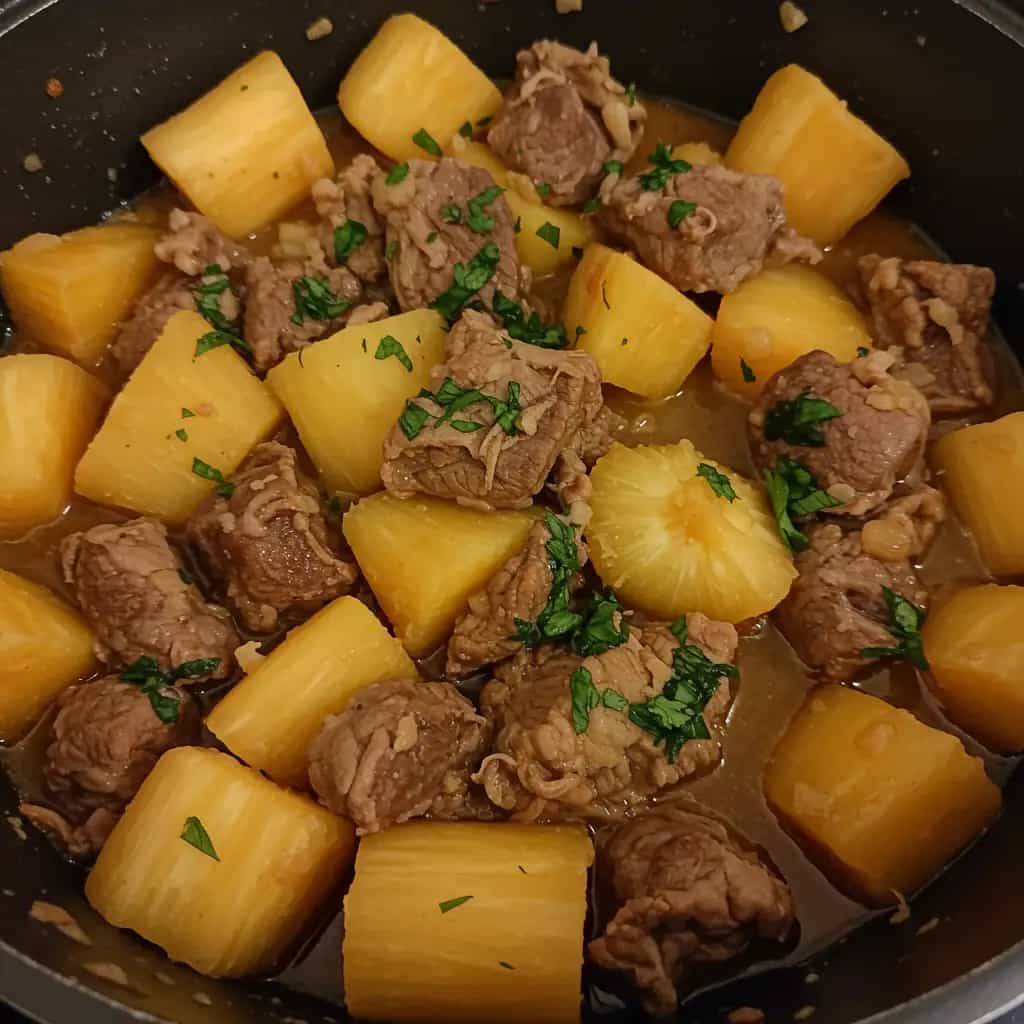 Carne de Panela com Mandioca