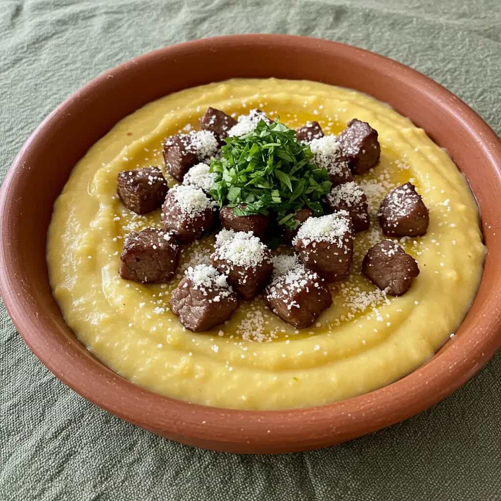 Carne de Sol com Delicioso Purê de Aipim