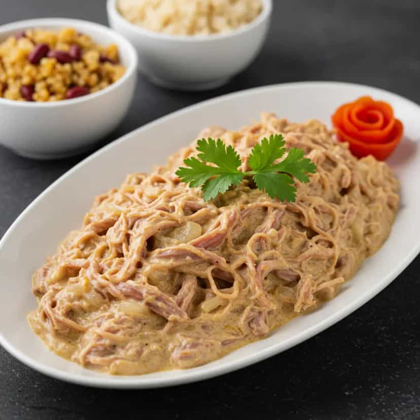 Foto deliciosa de Carne de Sol na Nata pronta para servir - Carnes & Frango