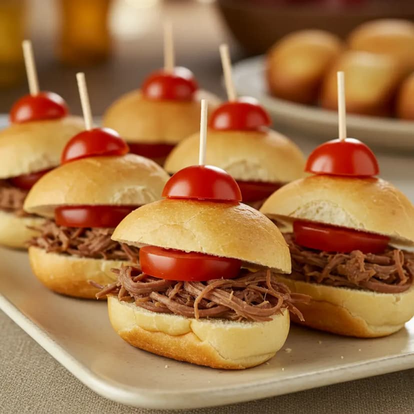 Carne Louca Desfiada para Mini-Sanduíches
