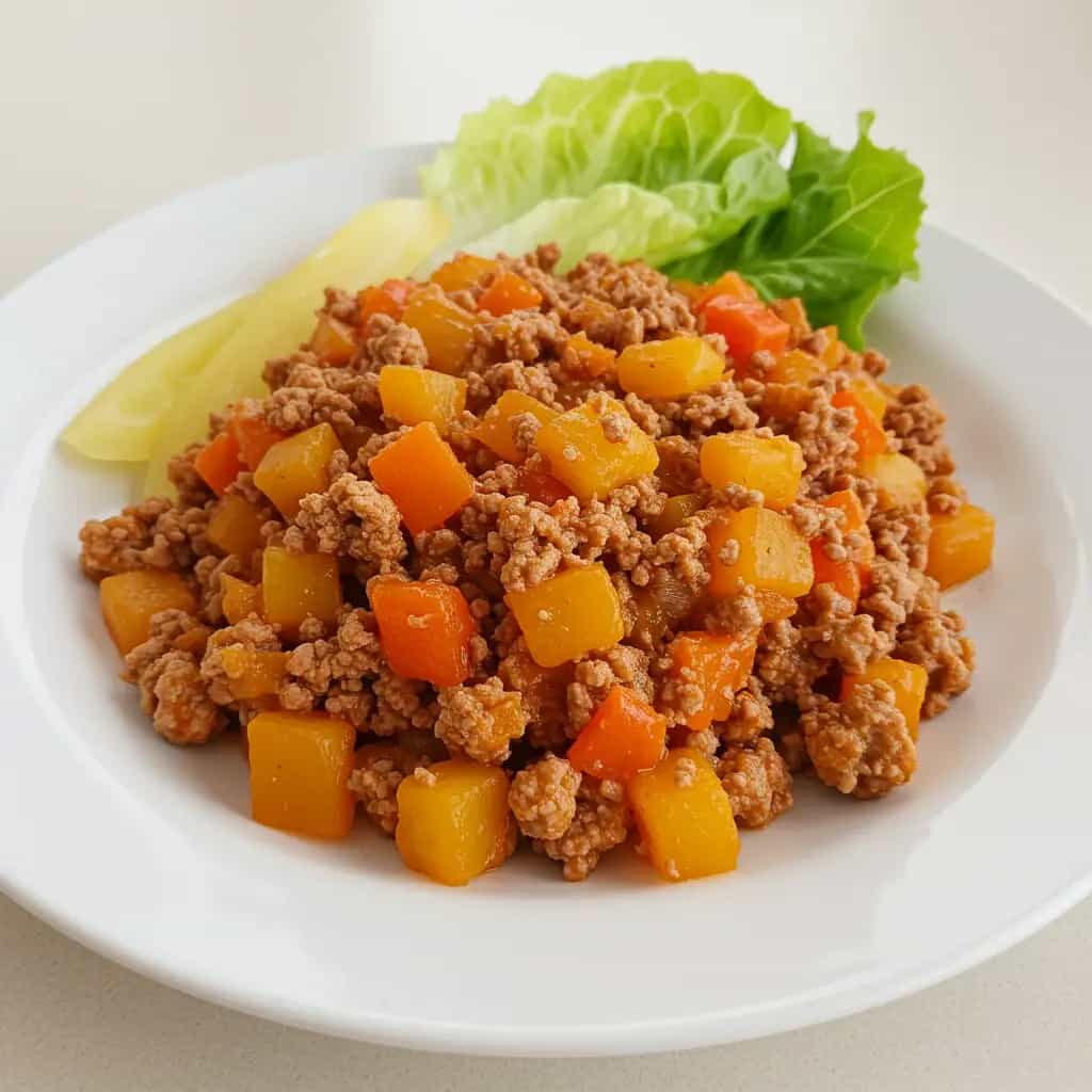 Carne Moída com Berinjela e Cenoura