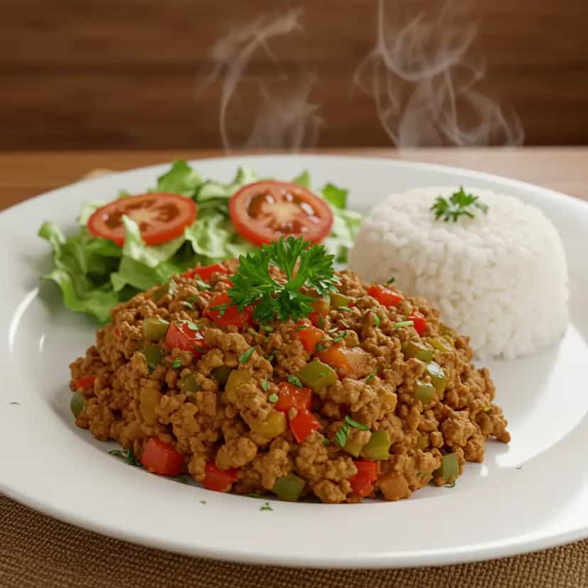 Foto deliciosa de Carne moída diferente e simples pronta para servir - Carnes & Frango