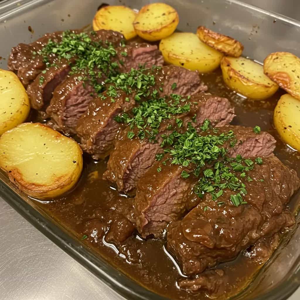 Carne Mole na Panela de Pressão com Cebolas